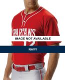 NB4183 A4 Youth 2-Button Stretch Mesh Baseball Top Navy