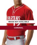 NB4183 A4 Youth 2-Button Stretch Mesh Baseball Top Cardinal