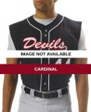 NB4185 A4 Youth Sleeveless Full Button Baseball To Cardinal