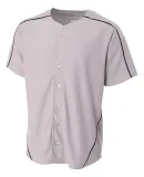 NB4214 A4 Youth Warp Knit Baseball Jersey Gray/Black