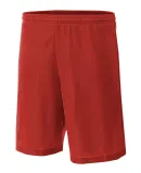 NB5184 A4 6 Inch Youth Lined Micromesh Shorts SCARLET