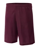 NB5184 A4 6 Inch Youth Lined Micromesh Shorts MAROON