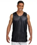 NF1270 A4 Adult Reversible Mesh Tank BLACK/ WHITE