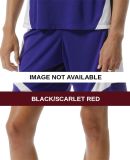 NG5308 A4 Girls Moisture Management Color Block Sh Black/Scarlet Red