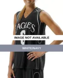 NW2322 A4 Ladies Moisture Management Game Muscle White/Navy