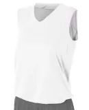 NW2340 A4 Moisture Management V-neck Muscle WHITE