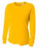 NW3002 A4 Women's Long Sleeve Cooling Performance  in Gold