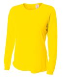 NW3002 A4 Women's Long Sleeve Cooling Performance  in Safety yellow