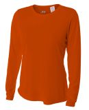 NW3002 A4 Women's Long Sleeve Cooling Performance  in Athletic orange