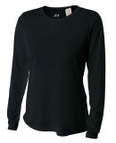 NW3002 A4 Women's Long Sleeve Cooling Performance  in Black