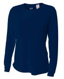 NW3002 A4 Women's Long Sleeve Cooling Performance  in Navy