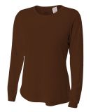 NW3002 A4 Women's Long Sleeve Cooling Performance  in Brown