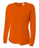 NW3002 A4 Women's Long Sleeve Cooling Performance  in Safety orange