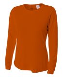 NW3002 A4 Women's Long Sleeve Cooling Performance  in Burnt orange