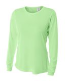 NW3002 A4 Women's Long Sleeve Cooling Performance  in Light lime