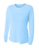 NW3002 A4 Women's Long Sleeve Cooling Performance  in Sky blue