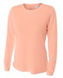 NW3002 A4 Women's Long Sleeve Cooling Performance  in Salmon