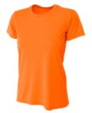 NW3201 A4 Women's Cooling Performance Crew T-Shirt in Safety orange