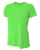 NW3201 A4 Women's Cooling Performance Crew T-Shirt in Safety green