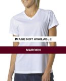 NW3232 A4 Women's Short Sleeve Fusion V-Neck Maroon