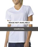 NW3232 A4 Women's Short Sleeve Fusion V-Neck Charcoal
