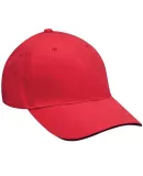 PE102 Adams Polyester Performer Cap in Red/ black