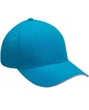 PE102 Adams Polyester Performer Cap in Bimini blue/ wht