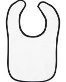 Rabbit Skins 1003 Infant Contrast Trim Terry Bib in Black