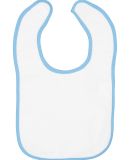 Rabbit Skins 1003 Infant Contrast Trim Terry Bib in Light blue