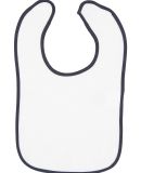 Rabbit Skins 1003 Infant Contrast Trim Terry Bib in Navy