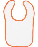 Rabbit Skins 1003 Infant Contrast Trim Terry Bib in Orange