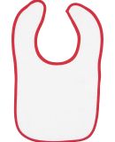 Rabbit Skins 1003 Infant Contrast Trim Terry Bib in Red