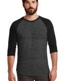 Alternative Apparel 2089e1 Eco-Jersey Baseball T-S in Ec blk/ ec tr bk