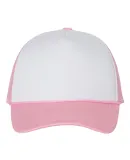 VC700 - Valucap - Foam Trucker Cap White/ Pink