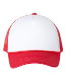 Valucap VC700 Foam Trucker Cap in White/ red