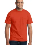 Port & Company Tall 50/50 T-Shirt with Pocket PC55 Orange