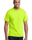 Port & Company Tall 50/50 T-Shirt with Pocket PC55 Safety Green