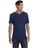 BELLA+CANVAS 3125 Short Sleeve Henley NAVY TRIBLEND