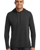 Anvil 987 by Gildan Long-Sleeve Hooded T-Shirt in Hth dk gy/ dk gy
