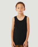 BELLA 3480Y Unisex Youth Cotton Tank Top in Solid blk blend