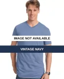 498V Hanes 4.5 oz., 100% Ringspun Cotton nano-T®  Vintage Navy