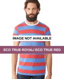 Alternative Apparel AA1935J Men's Ugly Stripe Crew Eco True Royal/ Eco True Red
