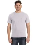 783 Anvil Adult Midweight Cotton Pocket Tee in Ash