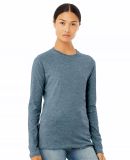 BELLA 6500 Womens Long Sleeve T-shirt in Hthr deep teal