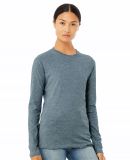 BELLA 6500 Womens Long Sleeve T-shirt in Heather slate