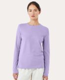 BELLA 6500 Womens Long Sleeve T-shirt in Dark lavender