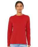 BELLA 6500 Womens Long Sleeve T-shirt in Red