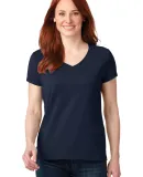 88VL Anvil - Missy Fit Ringspun V-Neck T-Shirt in Navy