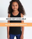 BB108 Kids Poly-Cotton Tank Neon Heather Orange