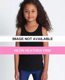 BB108 Kids Poly-Cotton Tank Neon Heather Pink